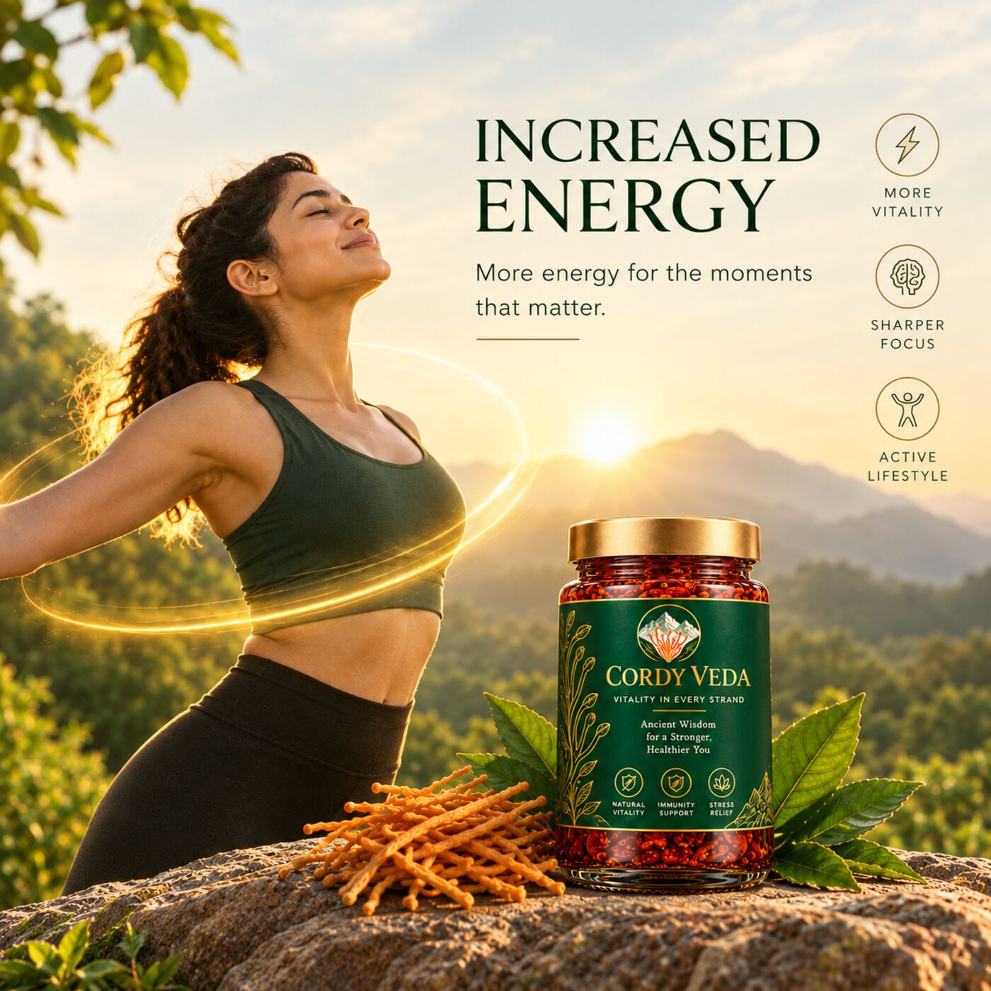 Golden sunrise vitality