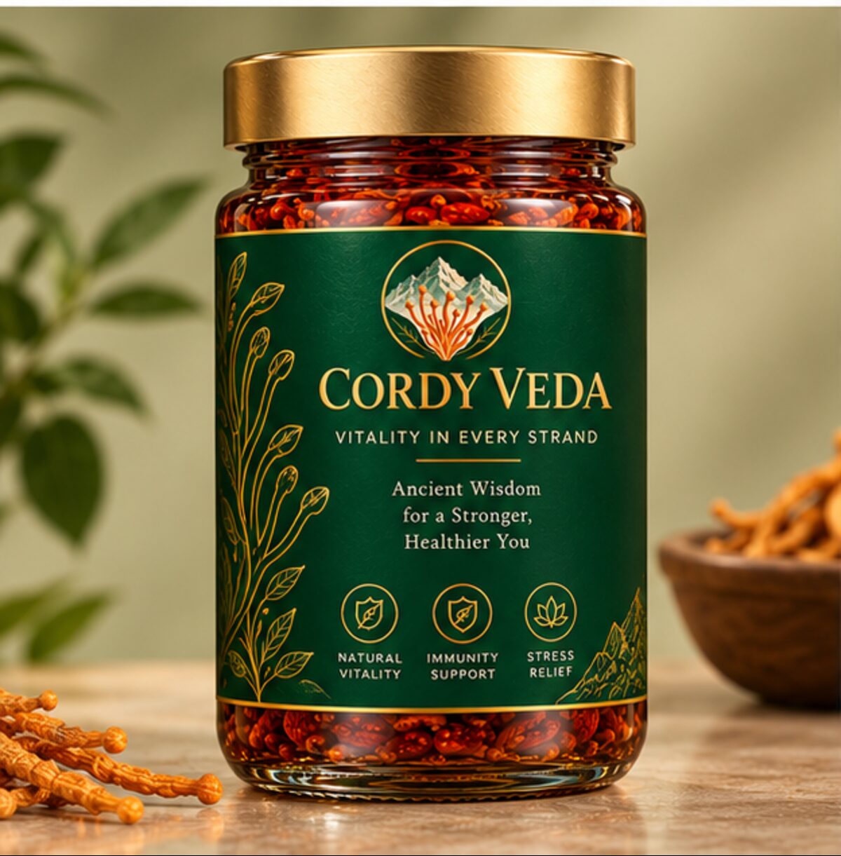 Cordy Veda herbal jar